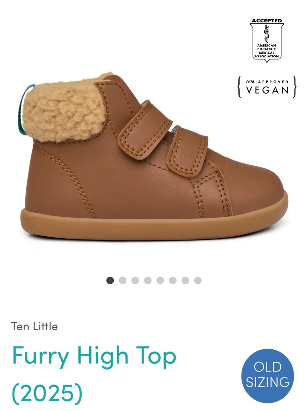 Ten Little Furry High Top Booties Sneakers Size 12.5